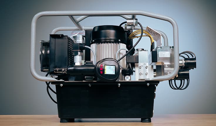 A profile view of the VECTOR Electric Hydraulic Pump